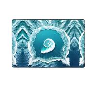 WZYWHJ Tapis de sol antidérapant Sea of Love Imprimé doux et confortable Bonne absorption de l'eau Taille Nom pour salon et balcon