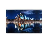 WZYWHJ Tapis de sol antidérapant Sydney Opera House Impression douce et confortable Bonne absorption de l'eau Taille Nom pour salon et balcon