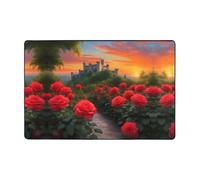 WZYWHJ Tapis de sol antidérapant Un beau château Impression douce et confortable bonne absorption d'eau Taille Nom pour salon et balcon