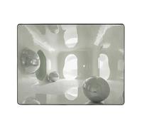 WZYWHJ Tapis de sol, tapis de salon, tapis de couloir antidérapant, tapis de jeu, 160 x 121,9 cm, image de bruit blanc optique