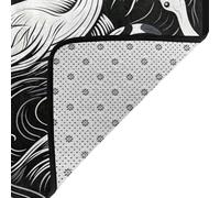 WZYWHJ Tapis de sol, tapis de salon, tapis de couloir antidérapant, tapis de jeu 160 x 121,9 cm, image de fond flamant rose imprimée