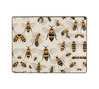 WZYWHJ Tapis de sol, tapis de sol antidérapant, pour chambre d'enfant, tapis de jeu, 160 x 121,9 cm, motifs de groupe de miel