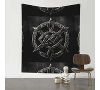 WZYWHJ Tapisserie décorative à motif symboles viking 152,4 x 129,5 cm. Convient pour une suspension murale, un dortoir, des tissus muraux
