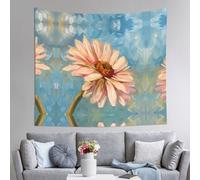 WZYWHJ Tapisserie décorative d'intérieur avec motif marguerite de style peinture à l'huile 152,4 x 129,5 cm : douce, de qualité et légère, convient pour les tapisseries murales