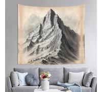 WZYWHJ Tapisserie décorative d'intérieur imprimée montagne Steep 152,4 x 129,5 cm : douce, de qualité et légère, convient pour les tapisseries murales