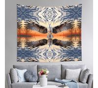 WZYWHJ Tapisserie décorative d'intérieur imprimée oiseaux avec ailes ouvertes 152,4 x 129,5 cm : douce, de qualité et légère, convient pour les tapisseries murales