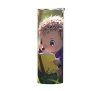 WZYWHJ Tasse en acier inoxydable de 591 ml pour café, bureau, voiture, sport et utilisation à la maison sans accessoires Motif petit hérisson