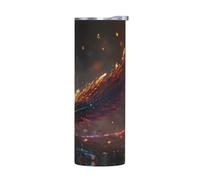 WZYWHJ Tasse en acier inoxydable de 591 ml - Tasse écologique de qualité avec couvercle hermétique et effet isolant sans accessoires