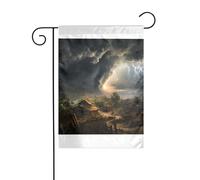 Wzywhj Terrible Tornado Image Drapeau de jardin d'été double face Décoration cour 30,5 x 45,7 cm
