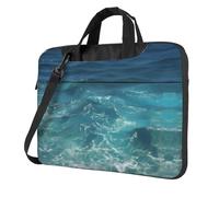 WZYWHJ The Deep Ocean Prints Sac à bandoulière ultra-mince pour ordinateur portable Accessoires informatiques doux antichoc pour ordinateurs portables, Noir , 15.6 inch