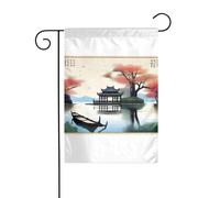 Wzywhj The Four Seasons Of Picture Drapeau de jardin d'été double face Décoration cour 30,5 x 45,7 cm