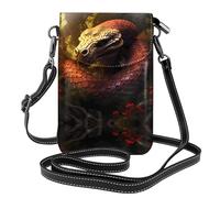 WZYWHJ The Giant Forest Python Sac à bandoulière en cuir imprimé pour téléphone portable - Cadeau polyvalent pour femme, marche, camping, shopping et voyage