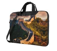 WZYWHJ The Great Wall of China Printing Sac d'ordinateur portable ultra-fin portable à épaule unique accessoires informatiques doux antichoc pour ordinateurs portables, Noir , 14 inch