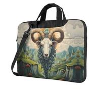 WZYWHJ The leader of the valley Printing Ultra-Thin Portable Single Shoulder Laptop Bag Computer Accessories Soft Shockproof for Laptops, Noir , 14 inch