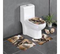 WZYWHJ The Majestic Elephant Lot de 4 tapis de salle de bain antidérapants et durables faciles à nettoyer Convient pour salle de bain et WC