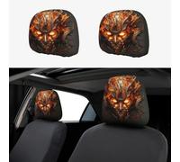 WZYWHJ The Mask of Burning Flames Taie d'oreiller Imprimé Voiture 2 Pièces Housse de Siège Accessoires Housse de Protection Universelle