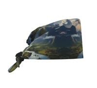 WZYWHJ The Mighty River Chapeau de travail pour nettoyer les photos, convient pour homme et femme, sangle élastique réglable, noir