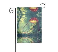 Wzywhj The Mysterious Venus Flytrap Waits Drapeau de jardin d'été double face Décoration cour 30,5 x 45,7 cm