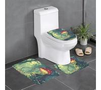 WZYWHJ The Mysterious Venus Flytrap Waits Lot de 4 tapis de salle de bain durables et faciles à nettoyer Convient pour la salle de bain et les toilettes