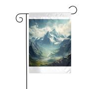 Wzywhj The Stretching Alps Tableau drapeau de jardin d'été double face Décoration cour 30,5 x 45,7 cm