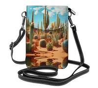 WZYWHJ The territory of the cactus Picture Sac à bandoulière en cuir pour femme avec bandoulière réglable