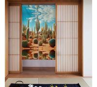WZYWHJ The Territory of The Cactus Rideaux imprimés - Séparateurs de pièce polyvalents pour la maison, le bureau, la cuisine, la salle de bain - Rideau élégant et fonctionnel 86,4 x 142,2 cm
