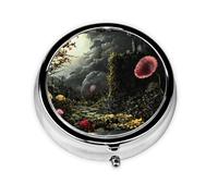 WZYWHJ The Venus Flytrap Waits Boîte à médicaments circulaire de voyage portable avec compartiments Mini distributeur de pilules