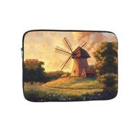 WZYWHJ The Windmill on the Grassland Housse antichoc pour ordinateur portable 17" pour homme et femme, voyage d'affaires, école, bureau, usage quotidien