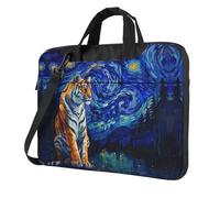 WZYWHJ Tiger in the sky Printing Ultra-mince Portable Single Shoulder Laptop Bag Computer Accessories Soft Shockproof for Laptops, Noir , 14 inch