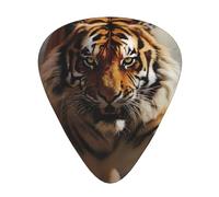 Wzywhj Tiger Lot de 12 médiators de guitare avec prise en main facile pour basse, ukulélé, guitare acoustique et électrique