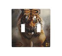 WZYWHJ Tiger Running Plaque murale décorative imprimée 11,4 x 11,4 cm, durable et élégante pour les zones résidentielles et commerciales