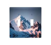 WZYWHJ Top of the Snowy Mountain Plaque murale décorative durable et élégante pour zones résidentielles et commerciales 11,4 x 11,4 cm