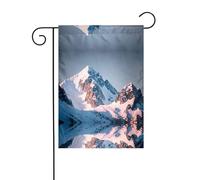 WZYWHJ Top of the Snowy Mountain Prints Drapeau de jardin décoratif 30,5 x 45,7 cm pour un environnement extérieur tendance