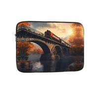 WZYWHJ Trains on The Bridge Housse antichoc pour ordinateur portable 12" pour homme et femme, voyage d'affaires, école, bureau, usage quotidien