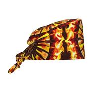 WZYWHJ Turning The Flame Printing Chapeau de travail de nettoyage Bandeau de sudation Convient pour homme et femme Sangle élastique réglable Noir