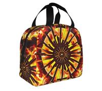 WZYWHJ Turning the flame Prints Lunch Bag Portable Isolé Portable Lunch Bags Lunch Bags Rugged Easy to fold