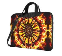 WZYWHJ Turning the flame Prints Ultra-mince Portable Single Shoulder Laptop Bag Computer Accessories Soft Shockproof for Laptops, Noir , 15.6 inch
