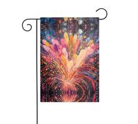 WZYWHJ Un beau ciel nocturne avec impression scintillante Décoration de jardin Drapeau de jardin 30,5 x 45,7 cm pour un environnement extérieur tendance