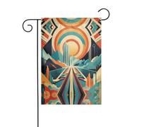 WZYWHJ Un drapeau de jardin coloré avec impression du monde 30,5 x 45,7 cm pour un environnement extérieur tendance