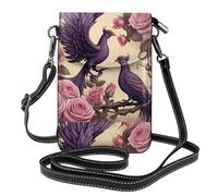 WZYWHJ Une paire de sacs à bandoulière à rabat en cuir à motif phoenixes pour téléphone - Cadeau polyvalent pour la marche, le camping, le shopping et les voyages