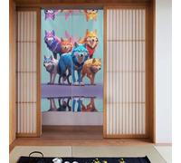 WZYWHJ Unity Wolf Lot de rideaux polyvalents pour la maison, le bureau, la cuisine, la salle de bain - Rideau élégant et fonctionnel 86,4 x 142,2 cm