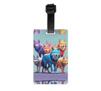 WZYWHJ Unity Wolf Lot d'étiquettes de sac à bagages, étiquettes de protection de la vie privée pour homme et femme