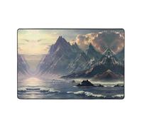 WZYWHJ Vast Mountains and Seas Tapis de sol antidérapant imprimé 91,4 x 61 cm pour salon, bureau, table basse, lit, balcon