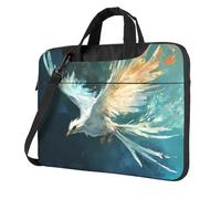 WZYWHJ White Bird Flying Picture Ultra-mince Portable Single Shoulder Laptop Bag Computer Accessories Soft Shockproof for Laptops, Noir , 13 inch