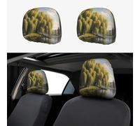 WZYWHJ Willow Trees by The Lake Lot de 2 housses de coussin universelles Motif voiture