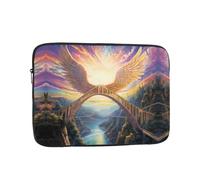 WZYWHJ Wings on The Rainbow Bridge Housse antichoc pour ordinateur portable 13" pour homme et femme, voyage d'affaires, école, bureau, usage quotidien
