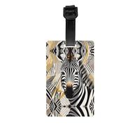 WZYWHJ Zebra Head Prints Étiquettes de sac à bagages, étiquettes de protection de la vie privée pour homme et femme
