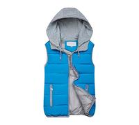 WZYYDS Doudoune Sans Manches Femme Capuche Zippé Veste Duveteuse Gilet Sans Manche Femme Courtes Veste Matelassée Légère Manteau Femme Hiver Chic Chaude Blouson