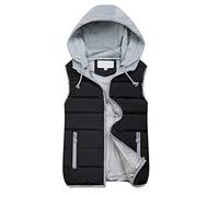 WZYYDS Doudoune Sans Manches Femme Capuche Zippé Veste Duveteuse Gilet Sans Manche Femme Courtes Veste Matelassée Légère Manteau Femme Hiver Chic Chaude Blouson