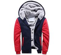 WZYYDS Homme Hiver Chaud Sweats Épaisse Veste Zippé À Capuche Doublée Polaire Manteaux Doux Pull Hiver Pas Cher Hoodie Blousons Sweat-Shirts Manches Longues Veste Travail De Sport